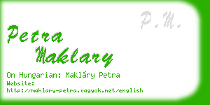 petra maklary business card